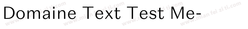 Domaine Text Test Me字体转换